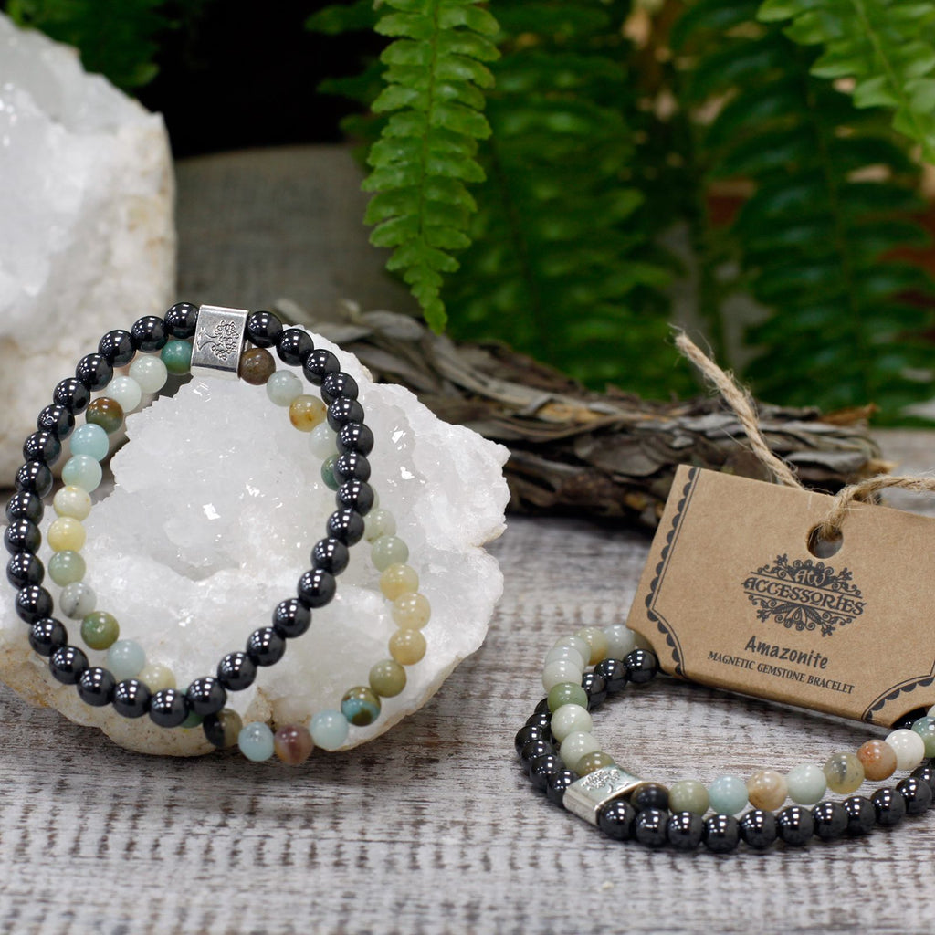 Magnetic Amazonite Gemstone Bracelet – view 5