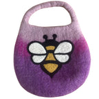 Water Felted Bee Bag - Lavender Shades, One Handle – view 2
