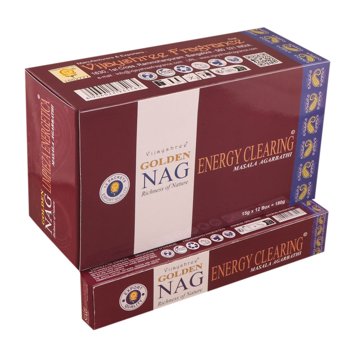 Golden Nag Energy Clearing Incense Sticks 15g Pack