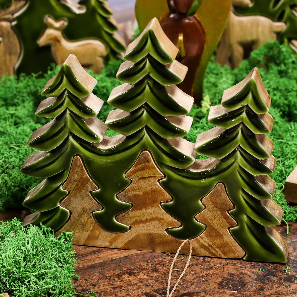 Three Trees 3D Wooden Decoration - 20 x 23 cm – view 6