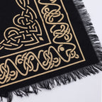 Fringed Cotton Altar Cloth - Pentagram Design – view 2