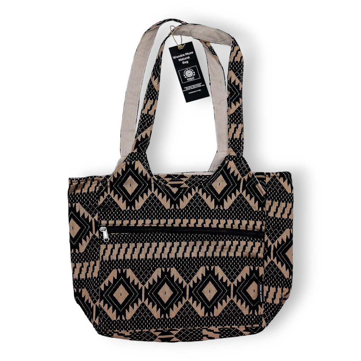 Desert Loom Geometric Jacquard Tote Bag 35x35cm – view 2