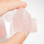 Indian Rose Quartz Gemstone Point approx 6cm, pack of 8 pieces – view 2