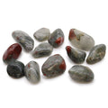 Bag of 12 Bloodstone Sephtonite Tumble Stones - Medium African