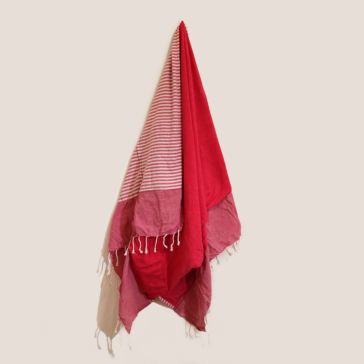 Cotton Pareo Towel - 100x180 cm - Hot Pink – view 3