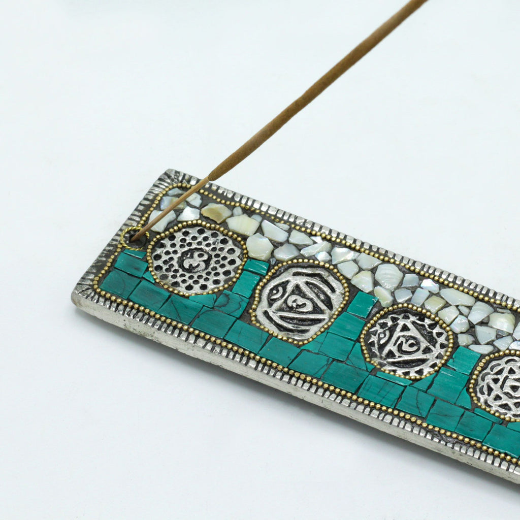 Seven Chakra Tibetan Mosaic Incense Holder – view 2
