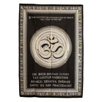 Cotton Wall Art (70x110cm) - Om Symbol, Black & Gold