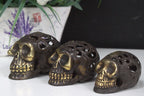 Vintage-Finish Brass Skull – Medium – view 4