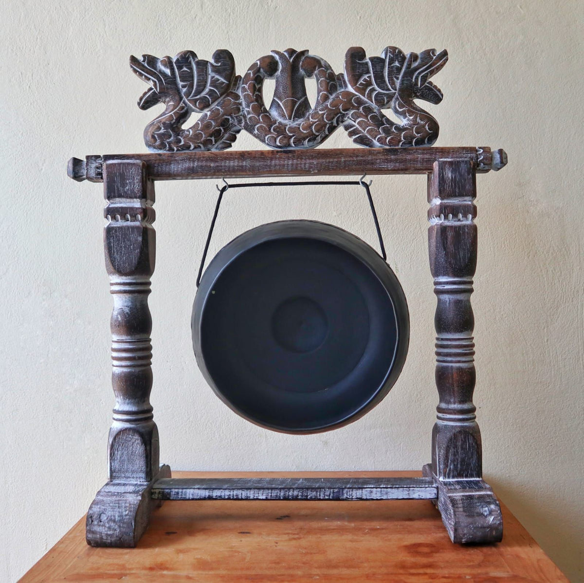 Small Gong in Black Stand - 25cm – view 6