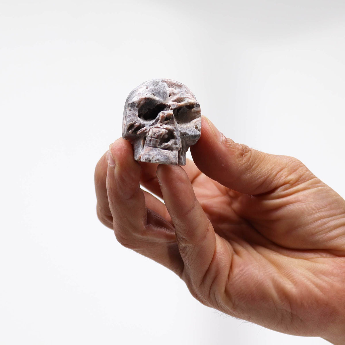 Calcite Geode Carved Skull, approx 4.5cm – view 2