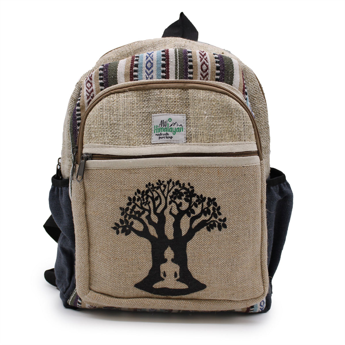 Small Hemp Backpack - Bodhi Tree Design – view 6