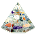 Orgonite 7-Sided Pyramid, Gemstone Wisdom Tree, 90mm – view 2