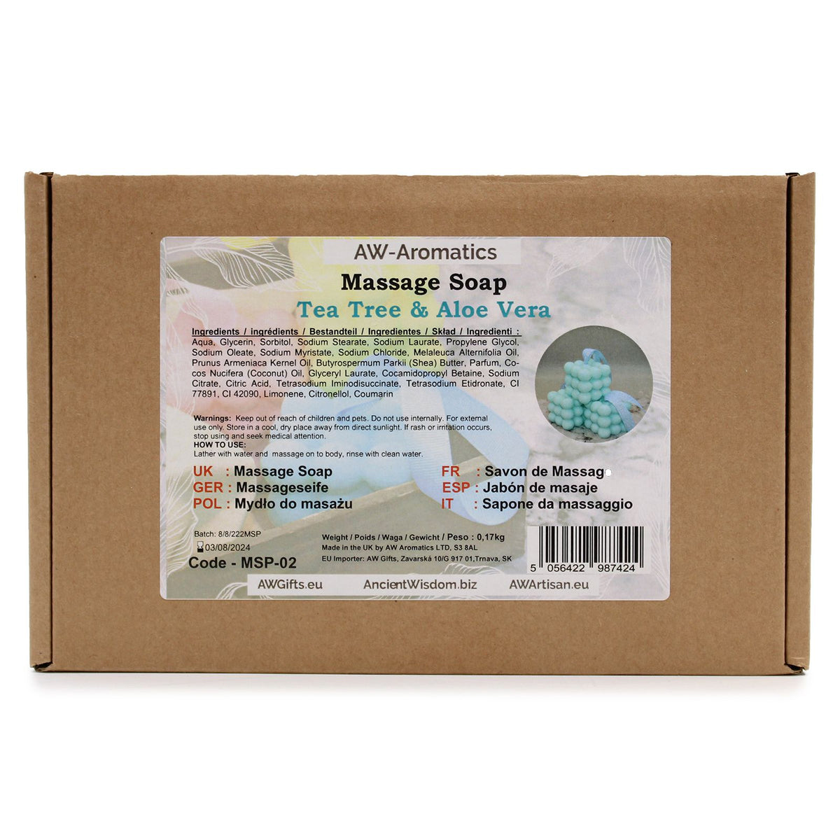 Massage Soap Bar - Tea Tree & Aloe Vera – view 3