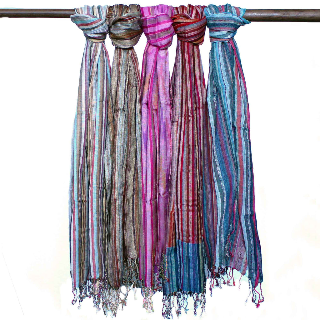 Indian Boho Scarf - 50x180 cm - Random Blues