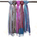 Indian Boho Scarf - 50x180 cm - Random Blues