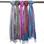 Indian Boho Scarf - 50x180 cm - Random Blues