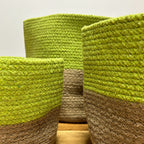 Set of 3 Cotton Rope Storage Baskets - Pistachio – view 3