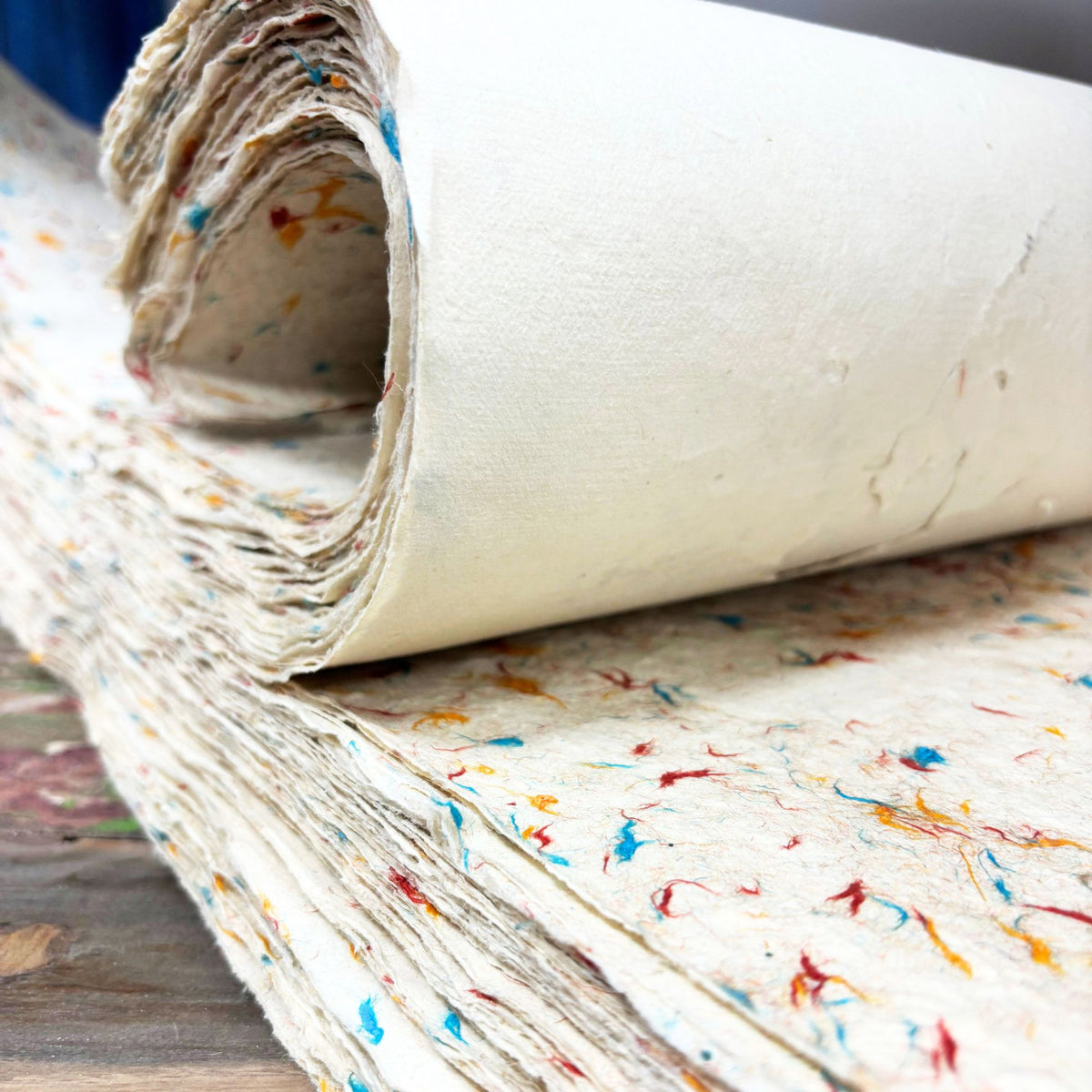 Lokta Wrapping Paper 51x76cm, Mixed Floral, Pack of 5 – view 4
