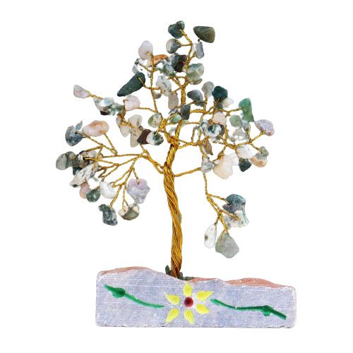 Tree Agate Gemstone Tree - 80 Stones