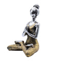 Yoga Lady Figure, Silver and Gold, 24 cm