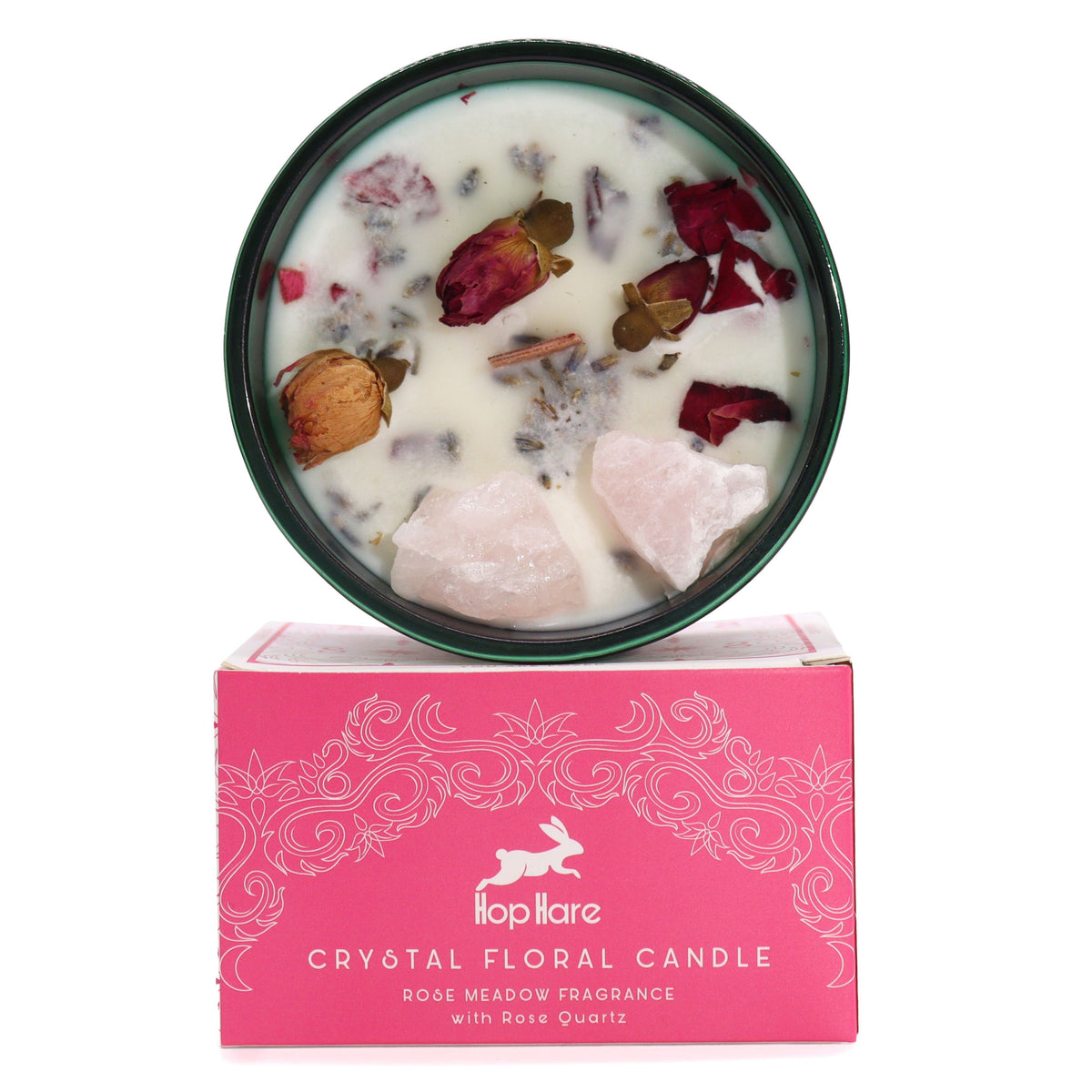 Hop Hare Crystal Magic Candle - The Lovers, Rose Quartz – view 6