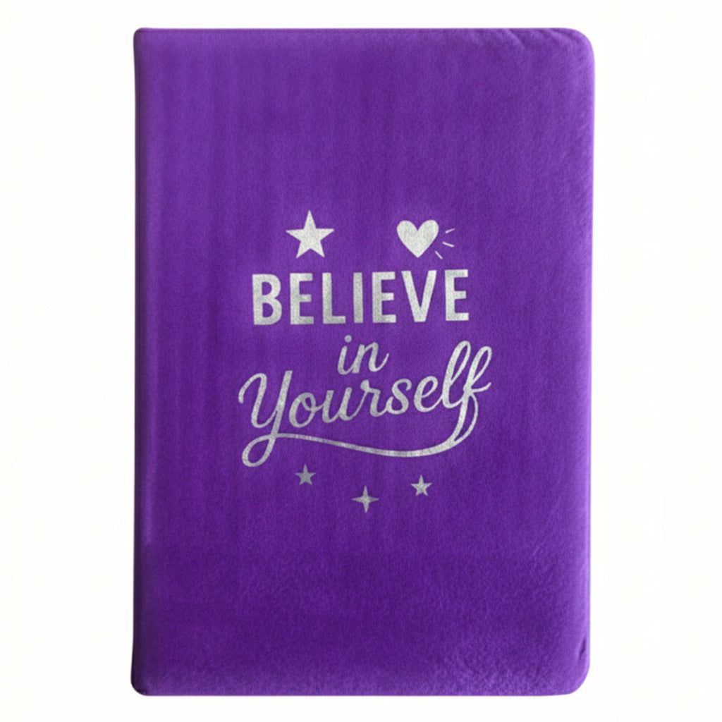 Lavender Velvet Notebook, Believe in Yourself, 80 Pages – view 3