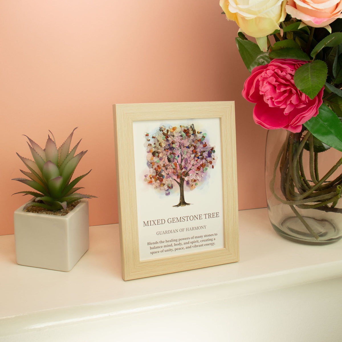 Gemstone Tree of Life Picture 20x14.7cm - Mixed Gemstones – view 4