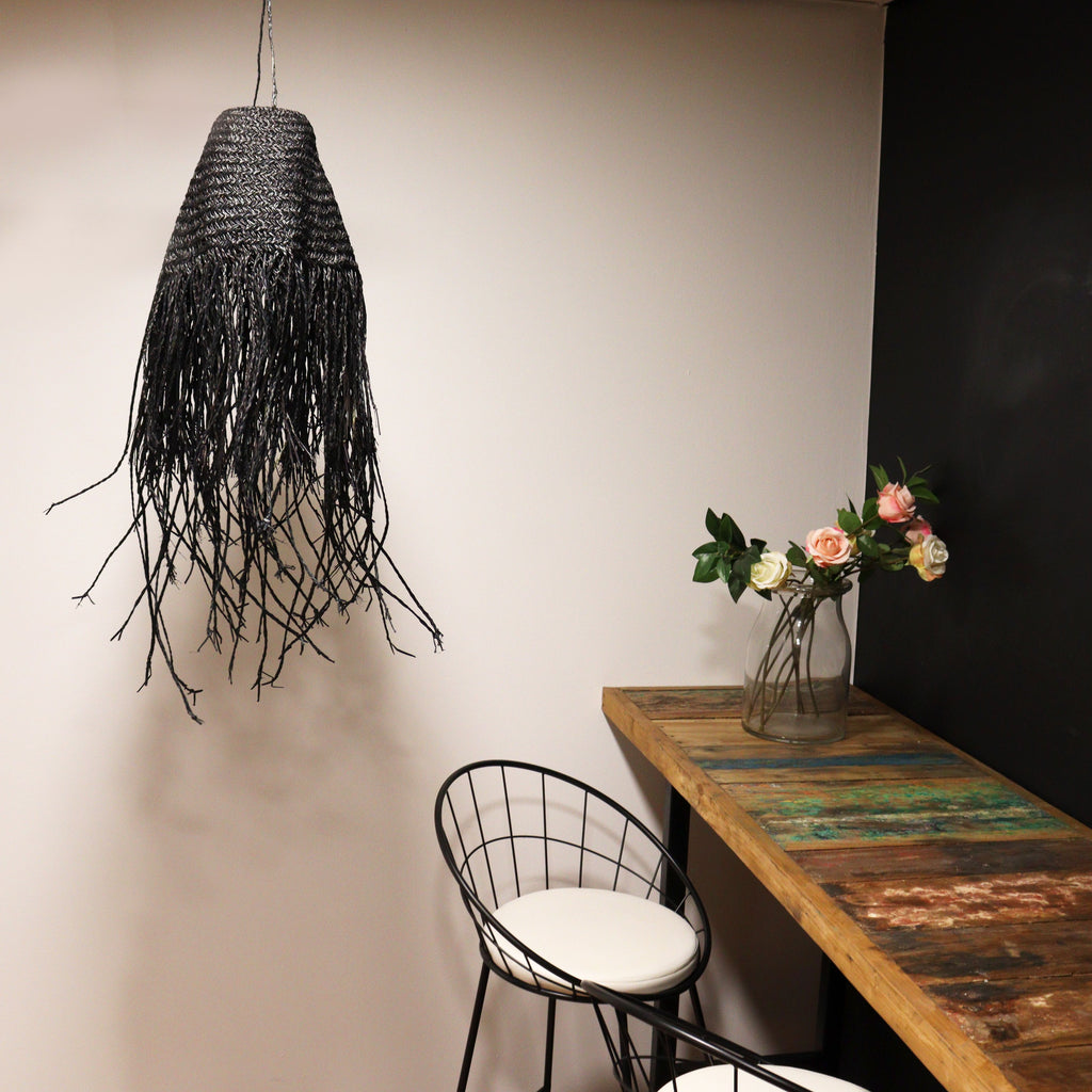 Black Braided Suspension Lamp Shade - 20x15cm