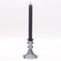 Vintage Pressed Glass Candle Holders - Midnight Grey Set of 2
