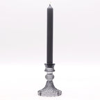 Vintage Pressed Glass Candle Holders - Midnight Grey Set of 2