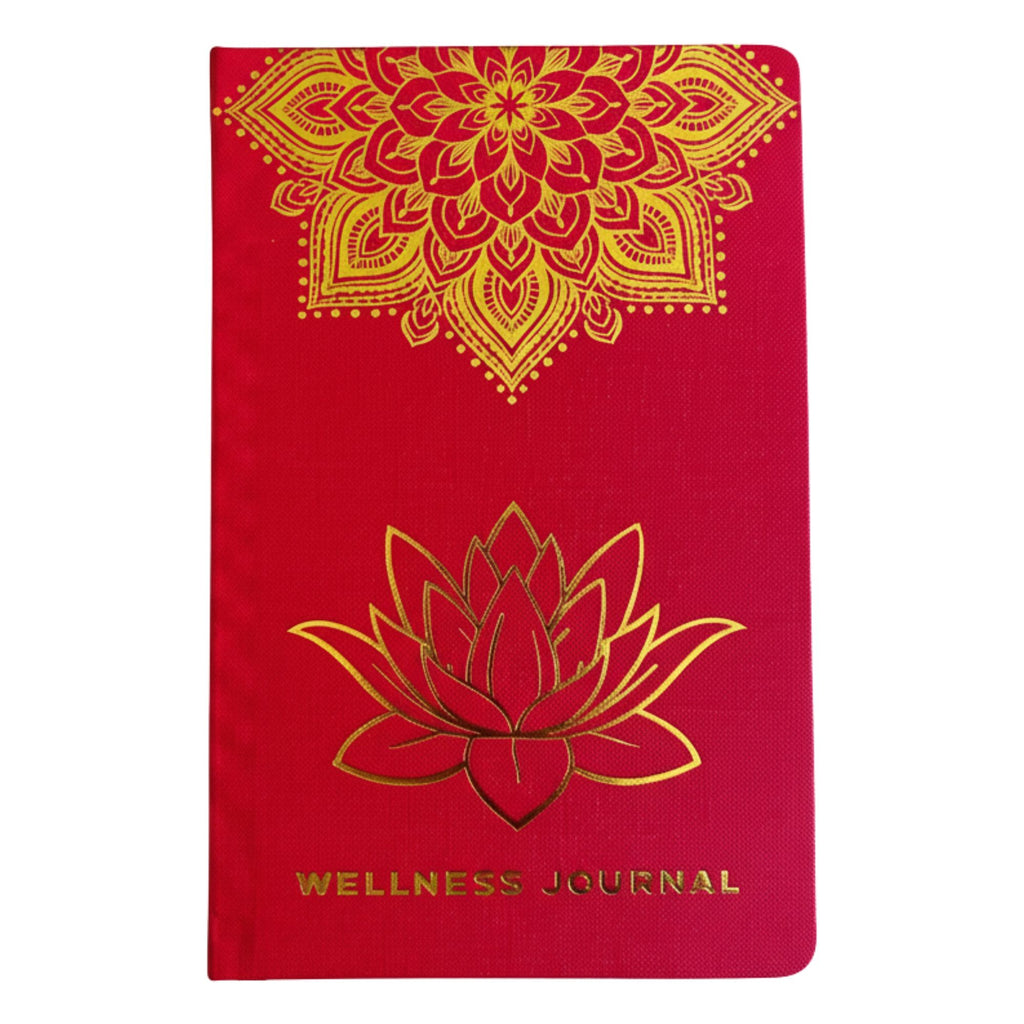 Red Wellness Journal, Golden Mandala and Lotus, 120 Pages – view 5