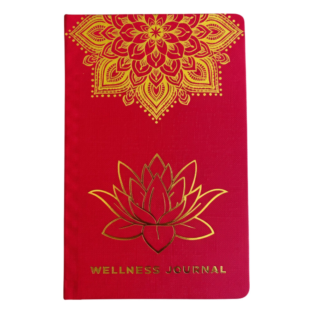 Red Wellness Journal, Golden Mandala and Lotus, 120 Pages – view 5