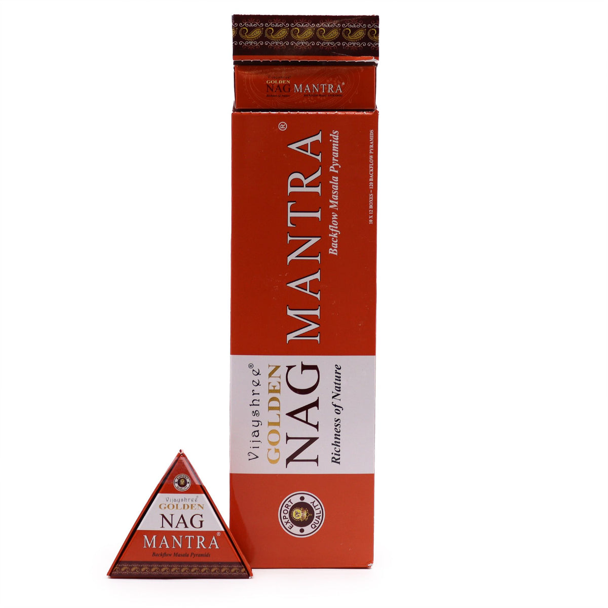 Jumbo Golden Nag Mantra Backflow Incense Cones, 10pk – view 2