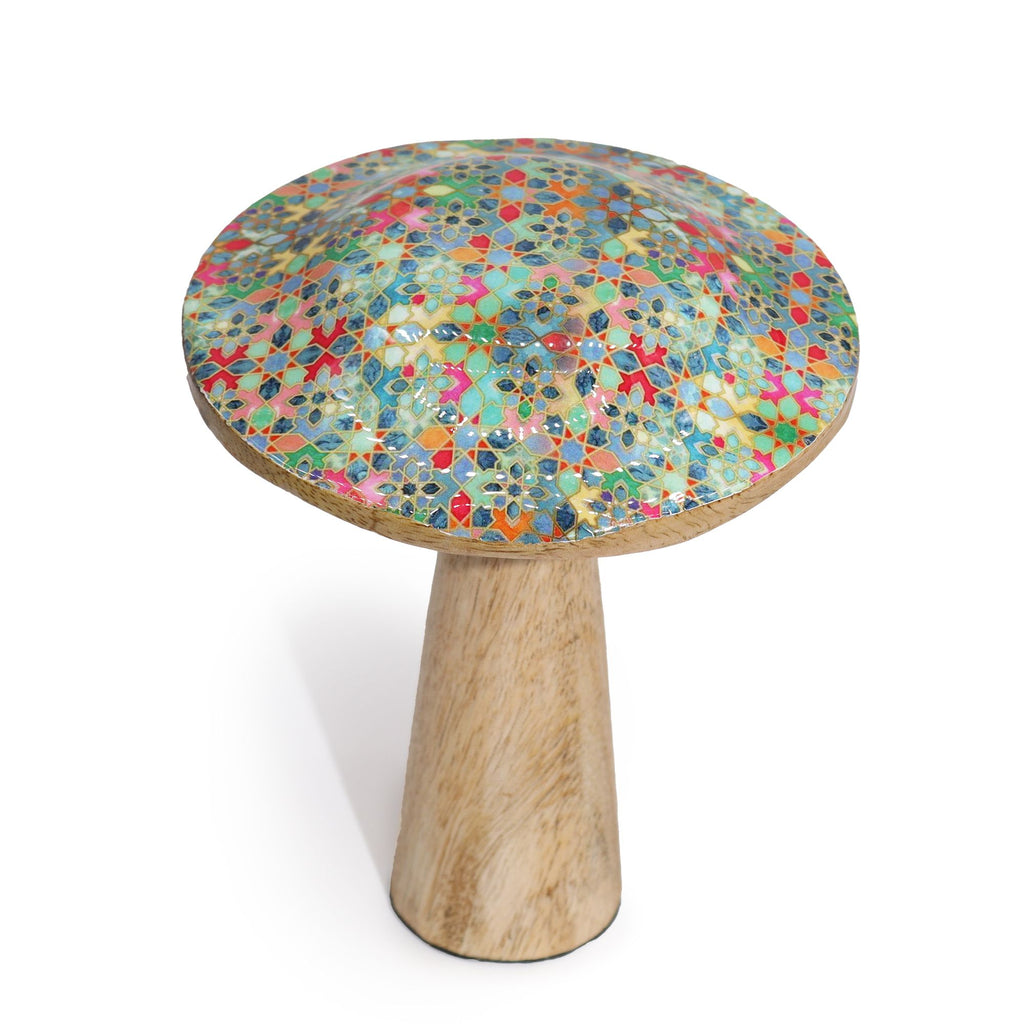 Mediterranean Tile Enamelled Mushroom - Medium 15cm – view 5