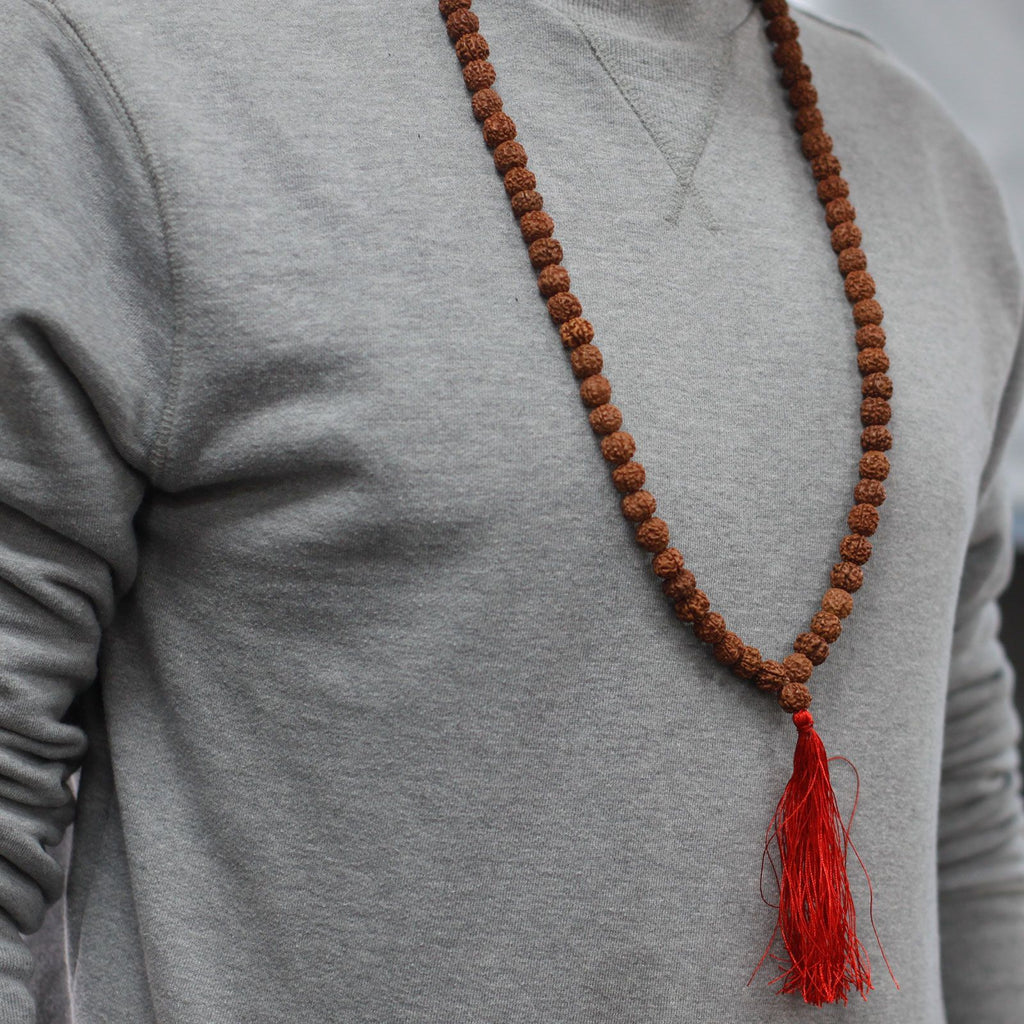 108 Bead Rudraksha Mala Necklace - Brown – view 4
