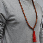 108 Bead Rudraksha Mala Necklace - Brown – view 4