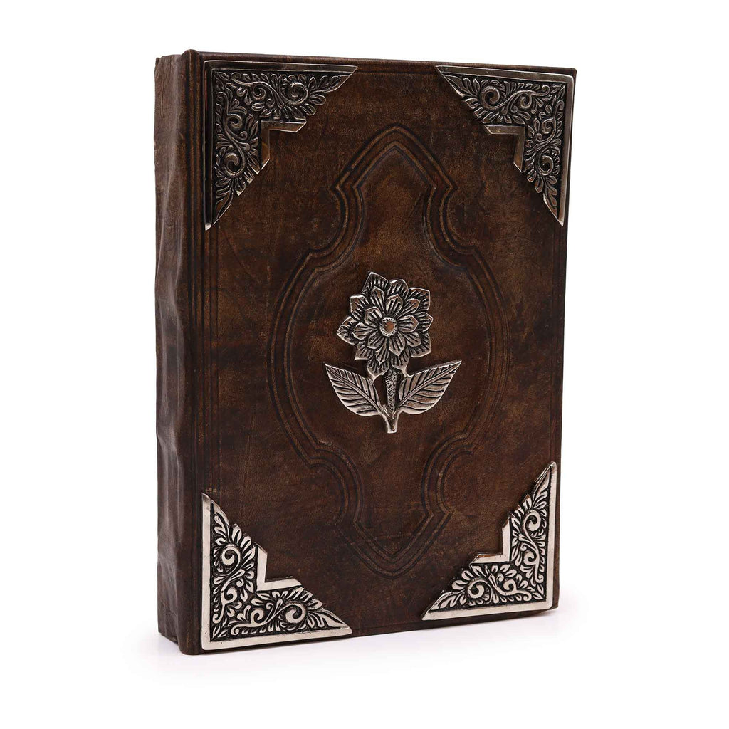Hefty Brown Tan Leather Book, Zinc Rose – 20x26 cm – view 2