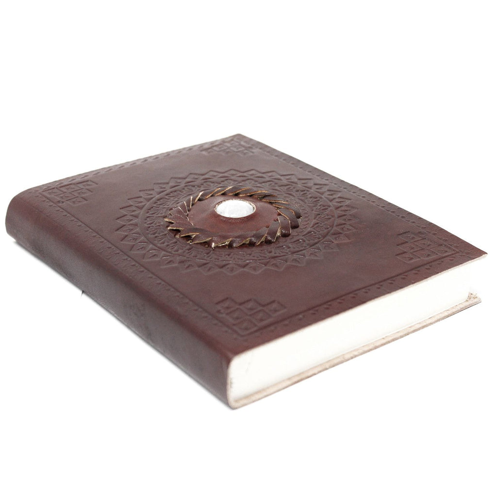 Leather Moonstone Notebook, 200 Pages – 17.5x12.5 cm – view 2