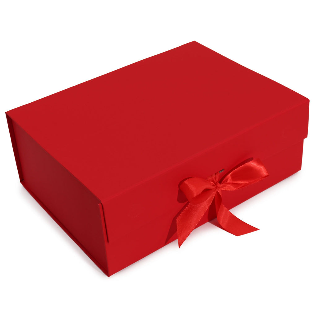 Flat Pack Gift Box Extra Large 33x25x12cm Red