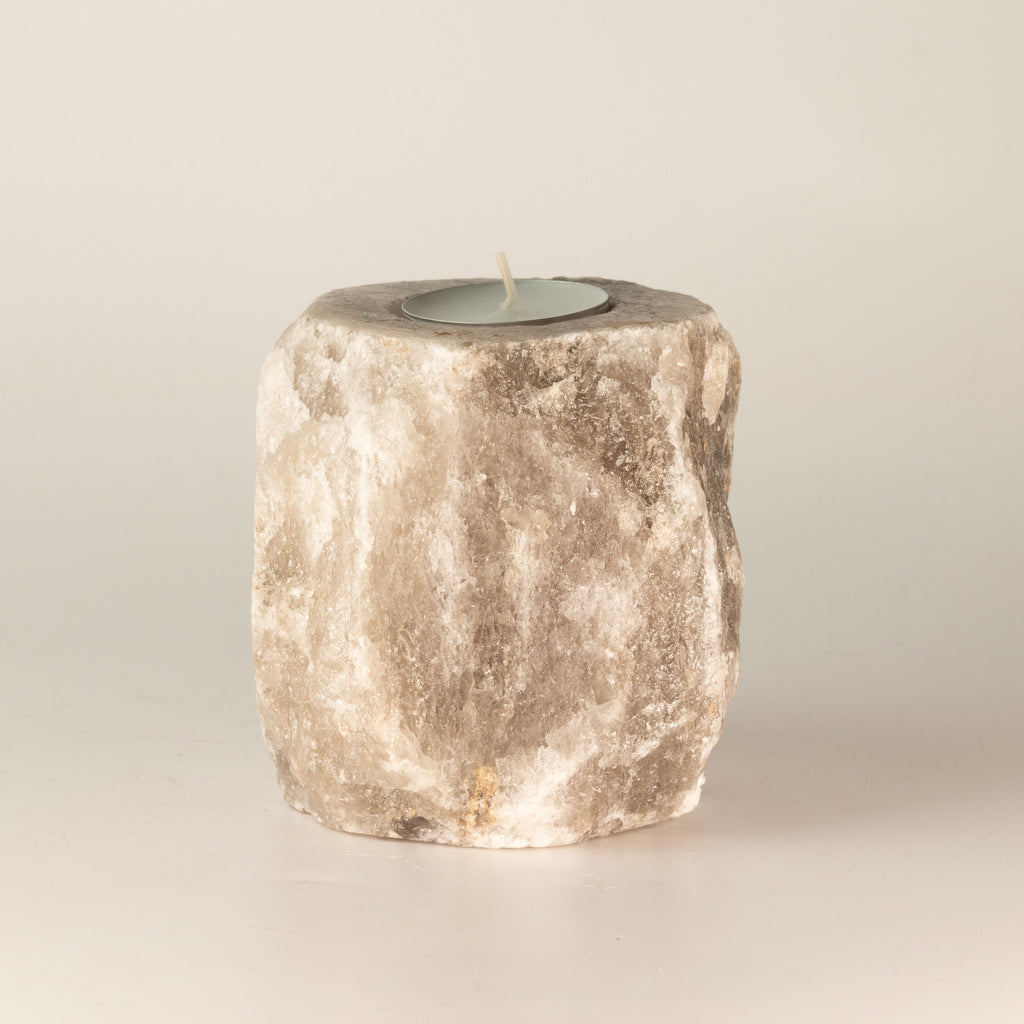 Grey Himalayan Salt Candle Holder, 600-800 g – view 6