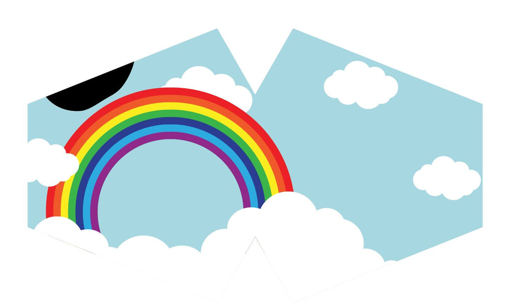 Reusable Rainbow Print Face Covering for Children – view 4
