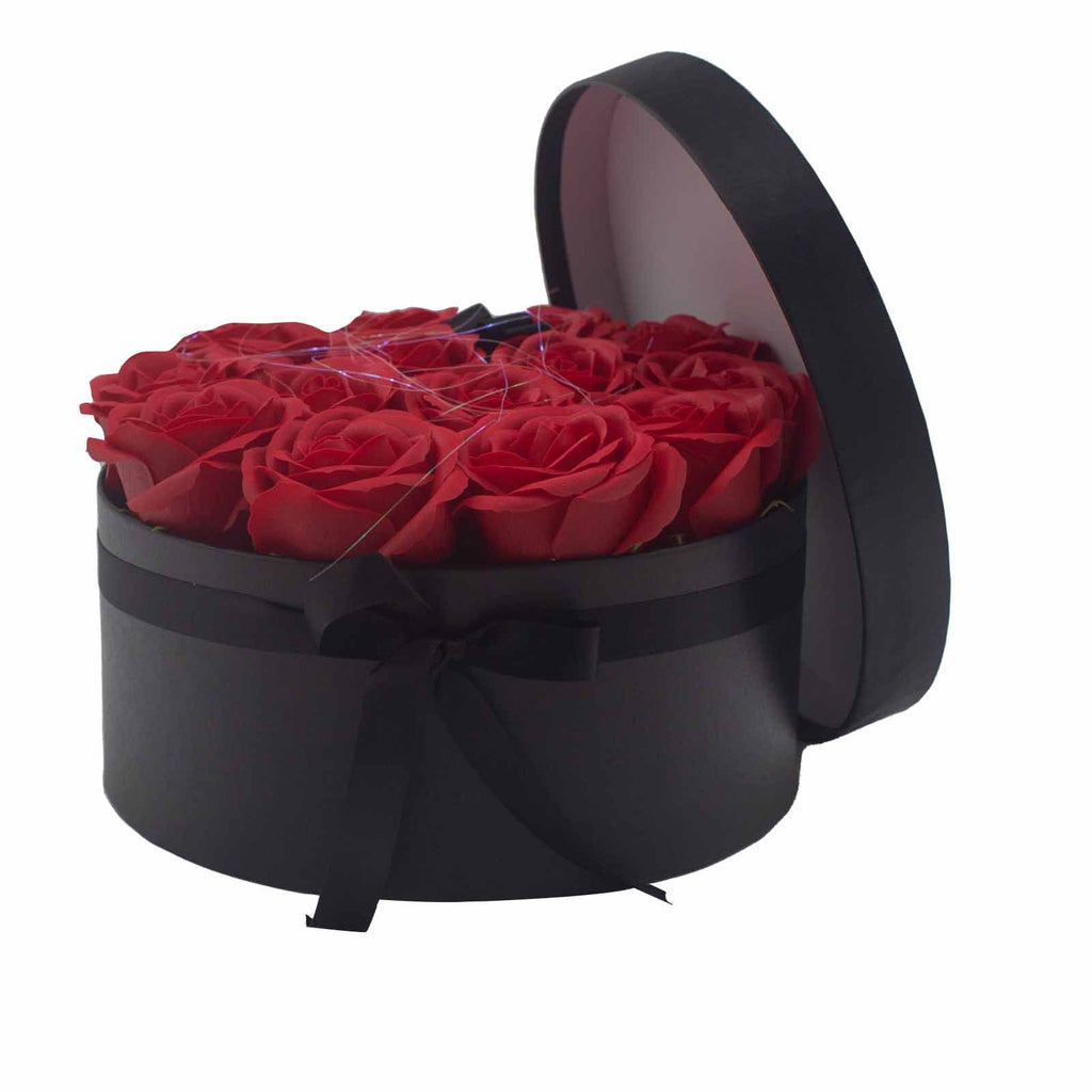 14 Red Soap Roses Round Gift Box – view 5