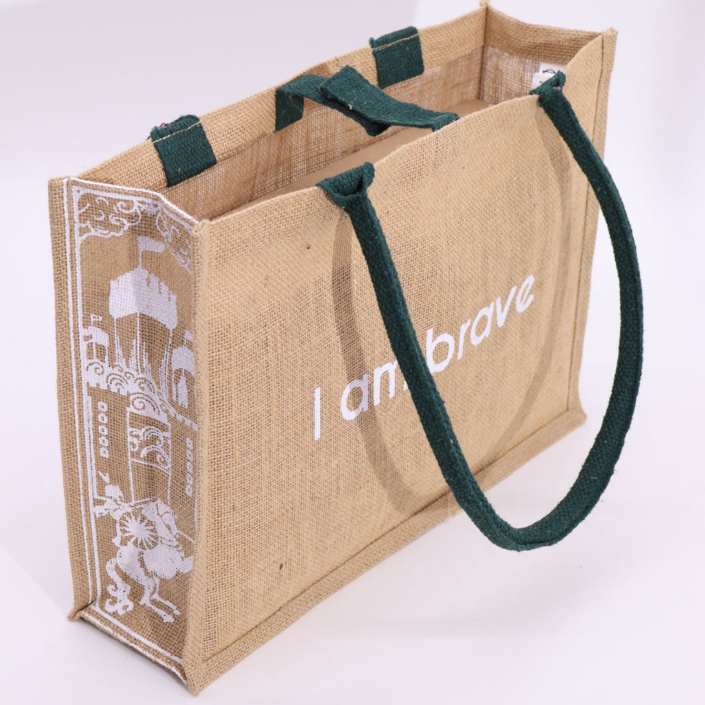 Hop Hare Jute Bag - I am Brave – view 7