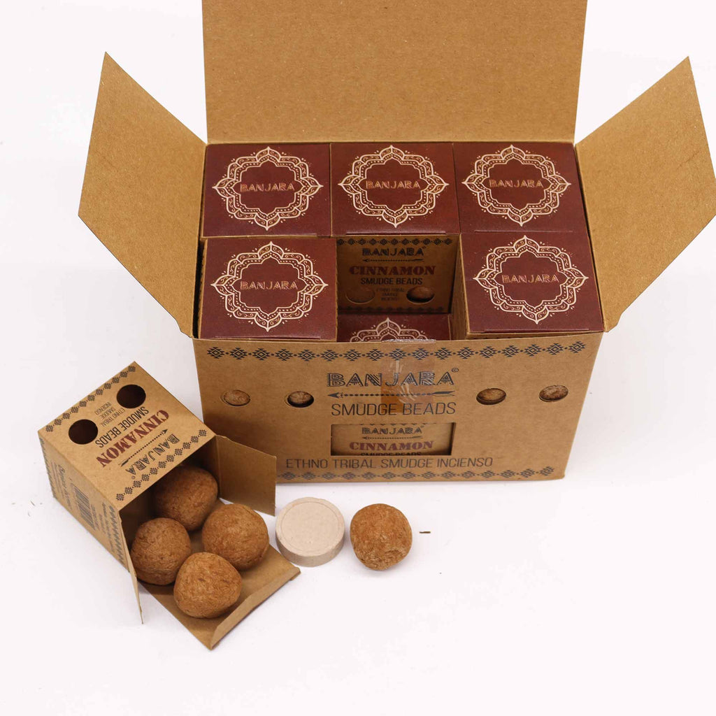 Banjara Cinnamon Smudge Beads with Holder