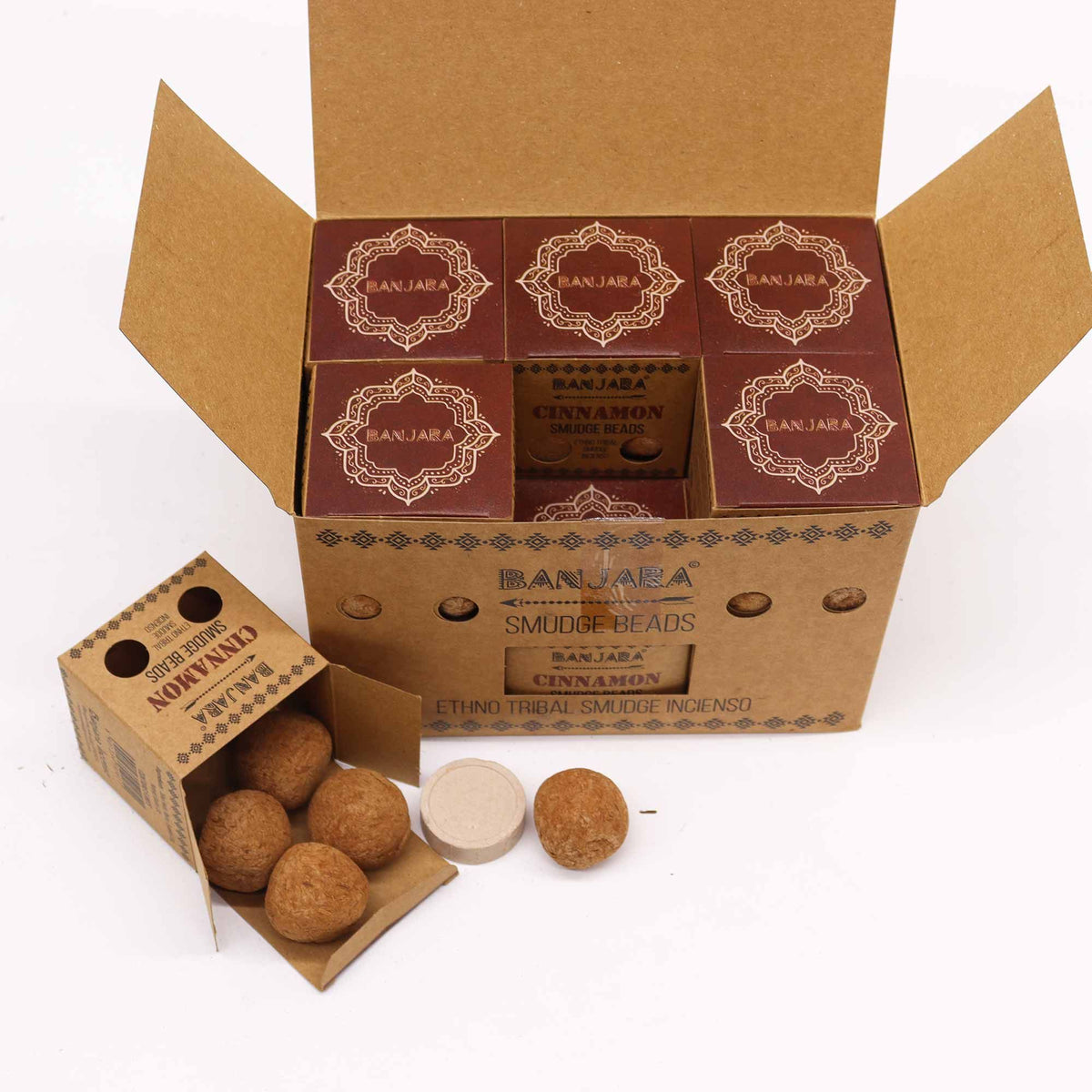 Banjara Cinnamon Smudge Beads with Holder