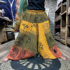 Yoga and Festival Pants - Aladdin Himalayan Print on Orange – view 3