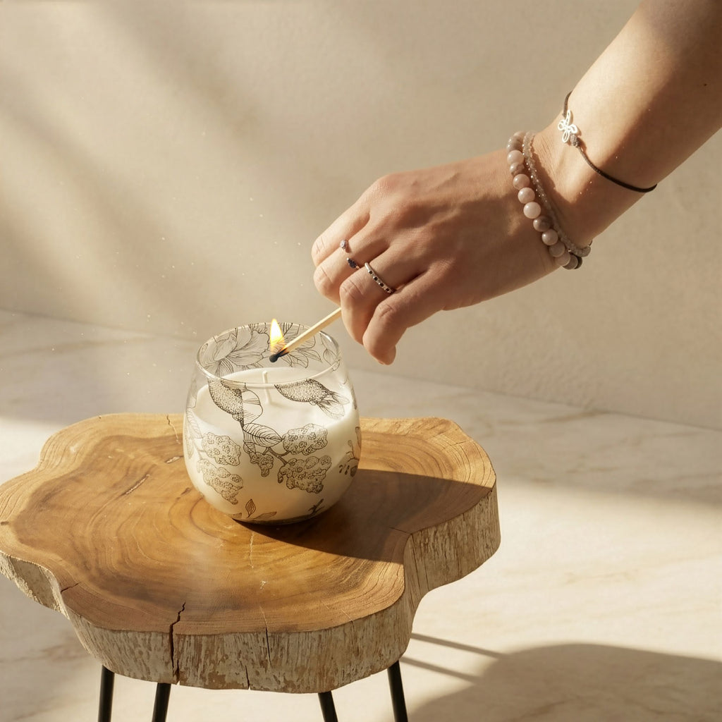 Small Glass Jar Candle - Drawn by Flame – view 7