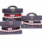 Rose Quartz Double Power Bracelet Set – view 3