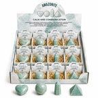 Amazonite Gemstone Shapes Set - Heart, Sphere, Obelisk, Pyramid – view 4