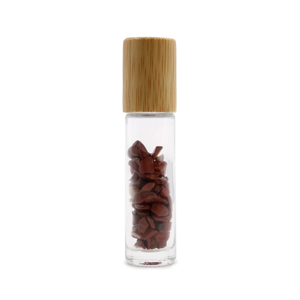 Red Jasper Roller Bottle with Wooden Cap, 5ml, 8.8cm – view 4